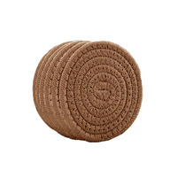 Ensemble de sous-verres absorbants en coton tissé, style rustique, farmhouse, bohème, pour la protection des boissons sur le bureau, la table basse, sous-verres mignons