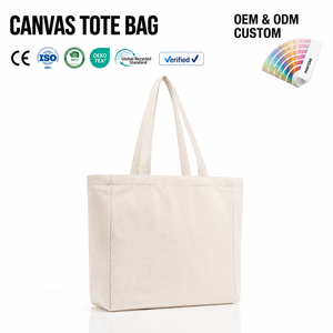 Sac fourre-tout en toile réutilisable et écologique de taille moyenne avec logo personnalisé imprimé pour les courses, les voyages et les activités de plein air - Product Image 6
