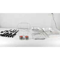 Fournisseurs Kit de chauffe-plats jetables pour support de chauffe-plats en fil métallique pleine grandeur Ensemble de chauffe-plats pour buffet avec carburant pour traiteur