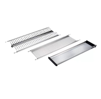 Support mural double pour égouttoir d'armoire en acier inoxydable Panier de rangement pour vaisselle pour quincaillerie de cuisine