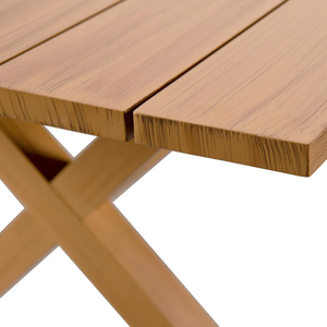 Hot Bán Mây Mây Gỗ Hạt Vườn Patio Ăn Đặt Không Thấm Nước Nhôm Khung Vườn Đặt Đồ Nội Thất Ngoài Trời - Product Image 6