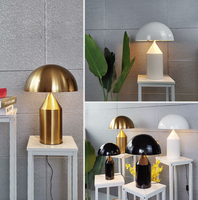 Lampe de Chevet Moderne Nordique Minimaliste de Luxe AC E14 en Fer Doré avec Commande Tactile, Design Champignon Nouveauté, Lumière Blanc Chaud, Garantie 2 Ans