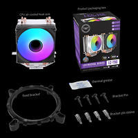 Lovingcool populaire 4 caloducs Cpu refroidisseur ventilateur 90mm Intel Cpu refroidisseur 3pin lumière interne Cpu ventilateur de refroidissement Rgb