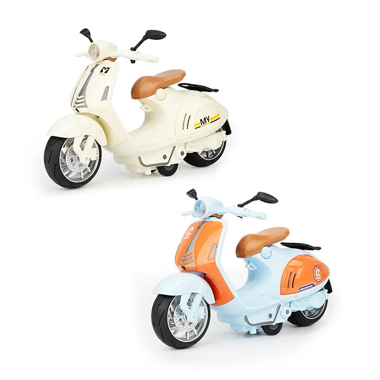 Nieuw Product Diecast Auto 1/10 Kleine Schapenlegering Motorfiets Model Terugtrekken Geluid En Lichte Muziek Diecast Motorfiets