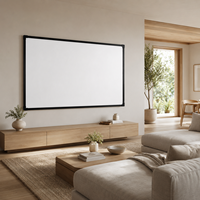 Écran de projection ALR 4K 100 120 pouces à cadre fixe à bord fin, rejet de la lumière ambiante, gain élevé, cinéma maison 3D