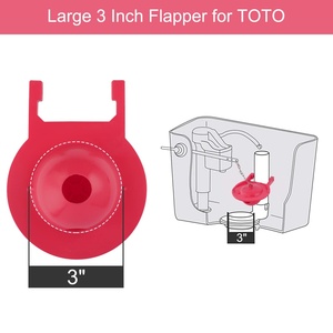 Thay thế nắp bồn cầu lớn 3 inch tương thích với nắp bồn cầu TOTO Niêm phong quá khổ và dễ lắp đặt Màu đỏ - Product Image 2