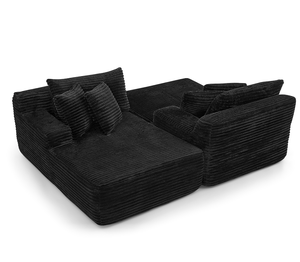 Canapé convertible deux places moderne pour appartement, fauteuil de salon compressé, aucun assemblage requis, en tissu velours côtelé - Product Image 5