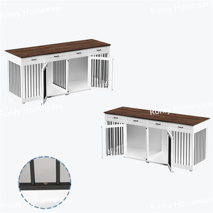 Cama Moderna y Resistente de Madera para Perros, Mueble para Apartamento o Dormitorio, para Perros Medianos o 2 Mascotas Pequeñas - Product Image 2