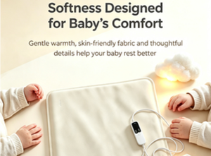 Coussin chauffant électrique pour bébé 20-60 ℃   Tapis chauffant à température réglable, coussin chauffant doux et respectueux de la peau pour berceau, poussette, table à langer - Product Image 6