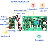 Amplificateurs linéaires doubles haute puissance 250W et comparateurs, haut-parleurs domestiques, carte d'amplificateur audio DIY avec carte de subwoofer AC22-26