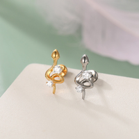 Lingchee Piercing Bijoux Titane CNC Ensemble Serpent Avec 2 Rond CZ Hoop Helix Boucle D'oreille Lèvre Anneau Labret En Gros