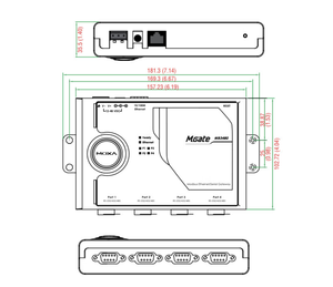 MT-MGate MB3180 Nouvelle Marque Passerelle Modbus 2 Ports Convertisseur RTU/ASCII TCP Commutateur Ethernet 10/100 Mbps Systèmes d'Automatisation Industrielle - Product Image 5