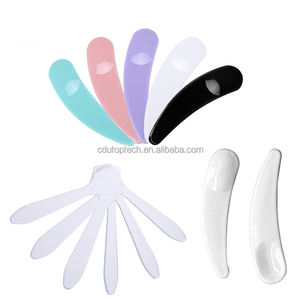 Petite spatule colorée <span class=keywords><strong>pour</strong></span> soins de la <span class=keywords><strong>peau</strong></span>, Mini cuillère cosmétique, <span class=keywords><strong>masque</strong></span> de maquillage, cuillère en plastique - Product Image 3