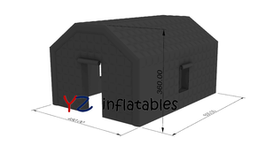 Grande tente gonflable en PVC noir pour événements quatre saisons, abri extérieur portable et imperméable pour festivals, fêtes, mariages, salons professionnels - Product Image 6