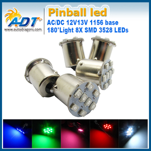 Bombillas LED Rojas para Pinball # 89 FLASHER "Ultra Bright" 8LED 12v Bayonet (8smd) - Product Image 2