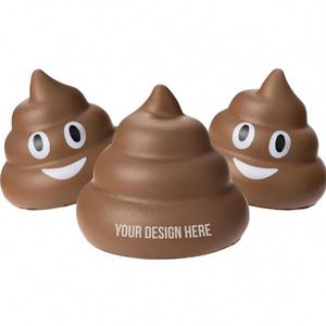 Balles anti-stress en forme de caca avec logo, en mousse PU, couleur personnalisée et impression sérigraphique - Cadeau promotionnel amusant et original - Product Image 3