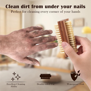 Cepillo de Madera Natural para Limpieza de Uñas con Logotipo Personalizado, Ecológico, de Doble Cara - Product Image 3