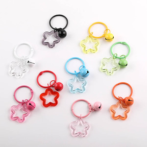 Colgante <span class=keywords><strong>de</strong></span> estrella <span class=keywords><strong>de</strong></span> <span class=keywords><strong>cinco</strong></span> puntas transparente y colorido con forma <span class=keywords><strong>de</strong></span> campana para llavero, accesorios <span class=keywords><strong>de</strong></span> joyería DIY hechos a mano para muñecos <span class=keywords><strong>de</strong></span> peluche - Product Image 4