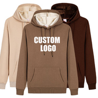 Sweat-shirt personnalisable en coton pur doublé polaire avec logo, chemise promotionnelle, uniforme de travail, sweat à capuche épais