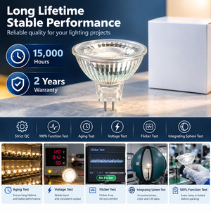 ไฟสปอตไลท์ LED MR16 สำหรับภายในอาคาร หลอดแก้วใส 5W DC 12V 500-550LM CRI 80 ปราศจากการกระพริบ 15000H รับประกัน 2 ปี - Product Image 3