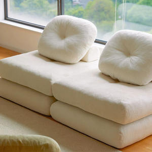 ชุดโซฟาเข้ามุมสำหรับห้องนั่งเล่นที่ทันสมัยผ้ากำมะหยี่เก้าอี้เอนแปลงเป็นโซฟาแบบแยกส่วน - Product Image 4