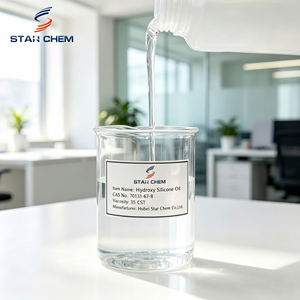 Polímero OH de Bajo <span class=keywords><strong>Peso</strong></span> <span class=keywords><strong>Molecular</strong></span> 35CST, Aceite de Silicona Hidroxilo, Alto Contenido de Hidroxilo, 99% de Pureza, Agente Desmoldante, CAS 70131-67-8 - Product Image 3