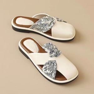 Sandales d'été 2026 pour femmes, style rétro français, mules décontractées à enfiler pour la plage et l'extérieur - Product Image 1