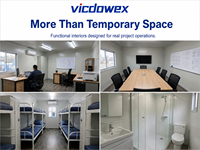 VICDOWEX Maison conteneur modulaire en kit pour camp de construction et logement des travailleurs