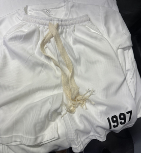 230 GSM Thể Thao Giản Dị Hai Mảnh Mùa Hè Thiết Lập Ngắn Tay Áo Dệt Kim Polyester In T-Shirt Thiết Lập Nổi Mô Hình Quần Short Thoáng Khí - Product Image 4