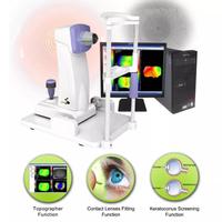 Peta Analisis Kornea Lengkungan Permukaan dari Corneal Lab Mata Optometri Mata Optometri Topographer Kornea
