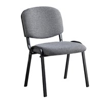 Chaise empilable à structure métallique bon marché de fabricant chinois chaise d'étudiant en tissu rembourré chaise de conférence de visiteur de bureau empilable