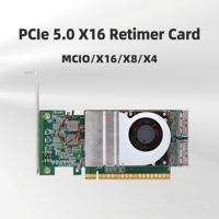 Carte Retimer PCIe 5.0 Haute Vitesse pour Serveur/PC avec 2 Ports MCIO Internes, Moule Privé en Stock