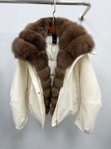 Nuovo Parka Invernale 2026 con Grande Collo in Pelliccia di Volpe, Giacca Corta in Piuma <span class=keywords><strong>d</strong></span>'<span class=keywords><strong>Oca</strong></span> Bianca per Donna, Ampia e Calda - Product Image 6