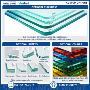 Verre trempé transparent ultra-fin <span class=keywords><strong>de</strong></span> haute qualité, découpé sur mesure pour murs-rideaux, escaliers et usage industriel - Product Image 5