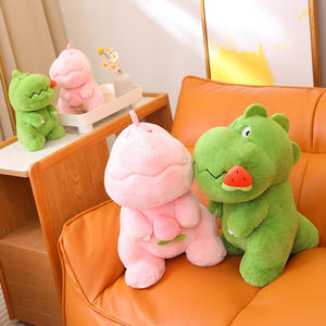 Peluche Creativo di Alta Qualità all'Ingrosso, Dinosauro Fragola in Stile Cartone Animato, Morbidissimo in Cotone PP e Rete Verde - Product Image 2