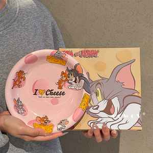 Assiette en céramique style dessin animé <span class=keywords><strong>Tom</strong></span> et <span class=keywords><strong>Jerry</strong></span>, mignonne, pour les réunions de famille, les fêtes, l'école et les cadeaux - Product Image 4