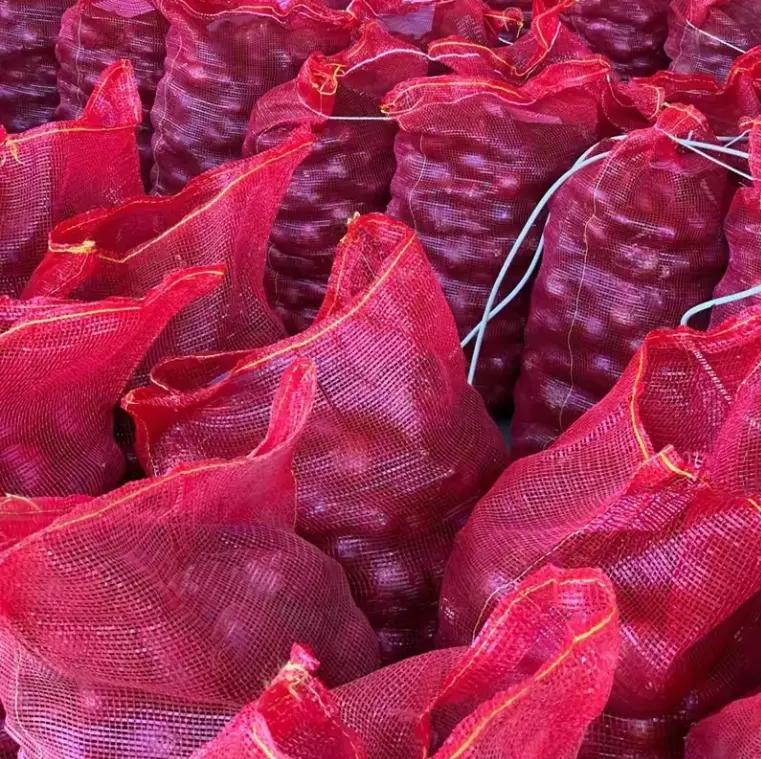 Makanan Laut Pertanian bawang putih jahe bawang kentang telur tas jaring pp tubular bawang kemasan merah kantong jala