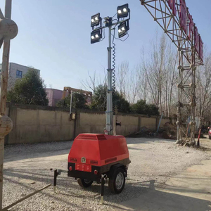 5m 7m 9M IP65 năng lượng mặt trời AC tháp chiếu sáng Hướng dẫn sử dụng điện thủy lực nâng Máy phát điện diesel di động LED ánh sáng ngoài trời tháp di động - Product Image 4