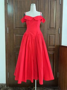 AELESEEN 2025 printemps été femmes douce longue robe femmes Design mode hors de l'épaule Slash cou taille haute mince élégant - Product Image 2