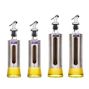 Vente en gros en vrac : Distributeur d'huile de cuisson en verre de 300 ml et 500 ml avec couvercle en acier inoxydable SS304, style américain, idéal pour les cadeaux - Product Image 3