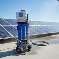 Système de traitement d'eau RO professionnel pour le nettoyage des panneaux solaires, système d'eau pure portable et mobile, rapport de récupération 1:1