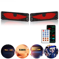Panel de Píxeles LED de Matriz de 3 mm para Automóviles y Camiones, 64*20, Aluminio, RGB, Control Remoto y por Aplicación, Programable, Luces Indicadoras Tipo Ojos de Demonio, Bluetooth