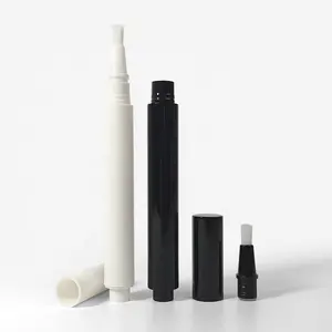 Aangepaste Merk Zwarte Lege Vloeibare Lippenstift Buizen Fabrikant Lipgloss Flesbuis Verpakking Voor Cosmetische Buis