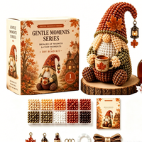 Décorations de fête de Noël Pafu, cadeau, kits de fabrication d'ornements de Noël en forme de gnome 3D perlé, kits de bricolage en perles pour elfes nains