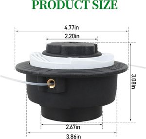 Tête de coupe C6-2 pour débroussailleuse <span class=keywords><strong>Stihl</strong></span> <span class=keywords><strong>FS38</strong></span> FS40 FS40C FS45 FS46 FS50 FSE60 FSE71 FSE81 FSA60R Remplace 4006 710 2126 - Product Image 3