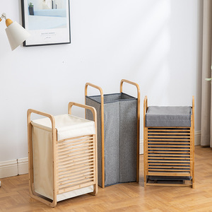 Có thể gập lại bán buôn hộ gia đình lớn giặt cản trở tre giặt cản trở với xử lý quần áo bẩn lưu trữ cản trở - Product Image 1