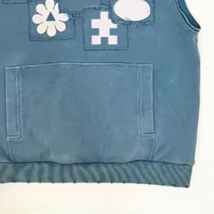 Sudadera con Capucha Vintage Personalizada con Cremallera, Mangas Desmontables, Estampado de Parche, Sudadera Vintage Gruesa al por Mayor - Product Image 5