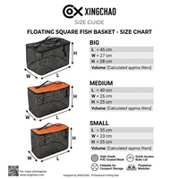 Cage à poissons flottante sur mesure à haute flottabilité avec couvercle, panier à poissons pliable avec règle
