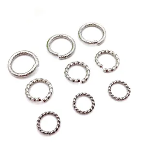 Stainless Steel Open Jump Rings Twisty Unsoldered Loops DIY Jewelry Making Supplies Jewel Accessories Findings