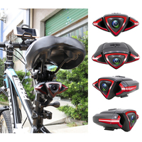 Feu arrière rouge pour vélo, lampe arrière 4K DVR, caméra de recul avec caméra WiFi